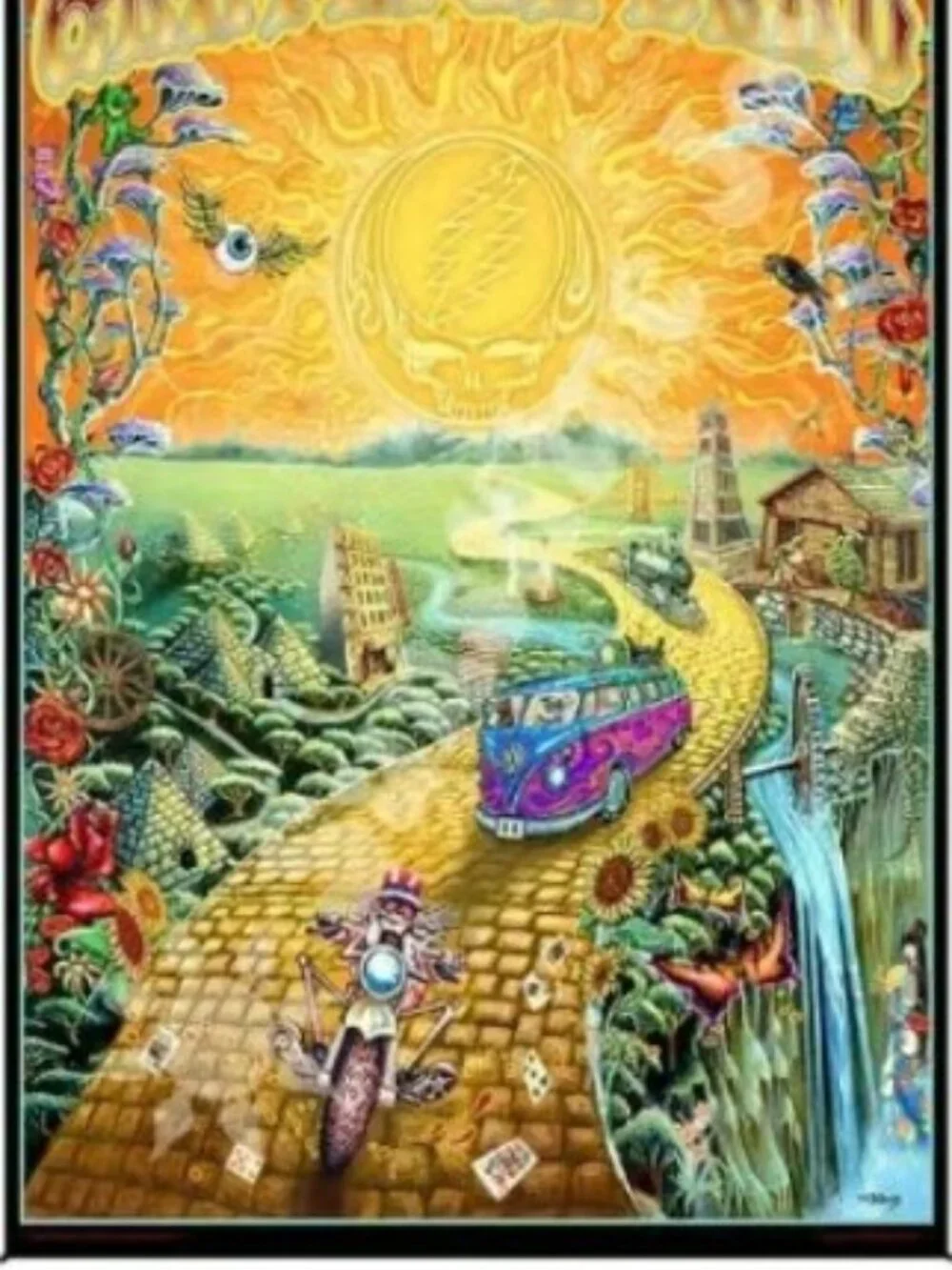Grateful Dead Golden Road Tapestry by Mike DuBois ~ 53” x 85” ~ Brand New!